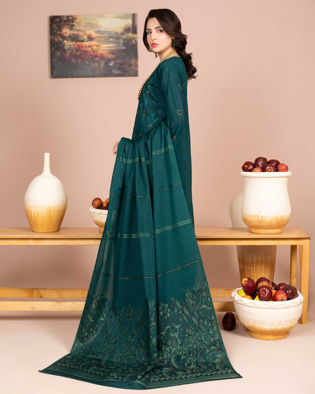 Zaria - Fancy EMB Bana Doriya Lawn - 3Pc - Vol-575- D-02