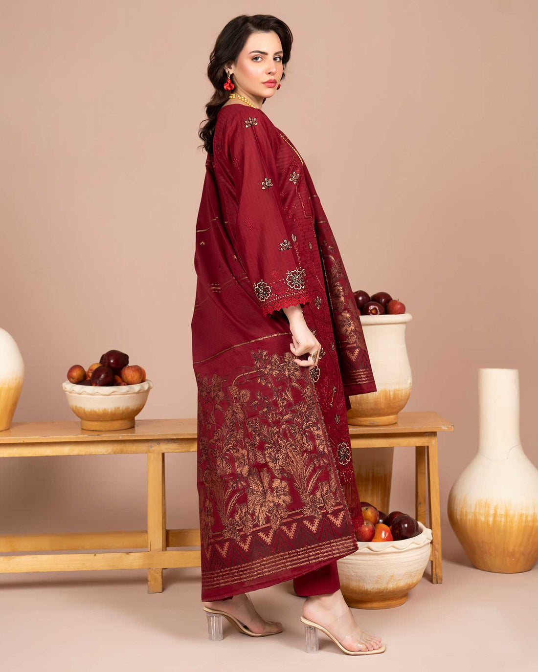 Zaria - Fancy EMB Bana Doriya Lawn - 3Pc - Vol-575- D-03