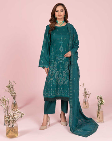 Payrahan - EMB Bana Doriya Lawn - 3Pc - Vol-574- D-04