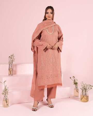 Payrahan - EMB Bana Doriya Lawn - 3Pc - Vol-574- D-07