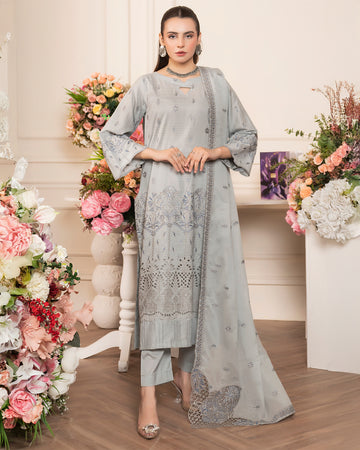 Amrish - Bana Doriya EMB Lawn - 3Pc - Vol-580- D-01