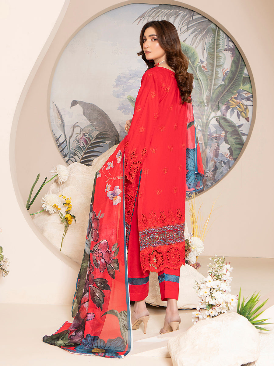 Marooj EMB Bana Doriya Lawn - 3Pc - Vol-306- D-03