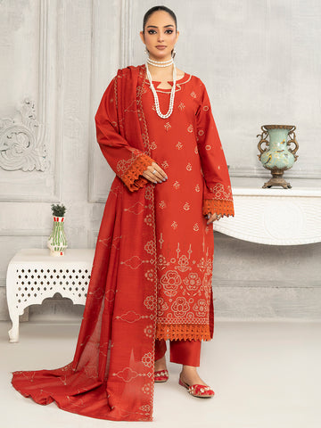 Jugni Summer ChikanKari Lawn Vol-297- D-04