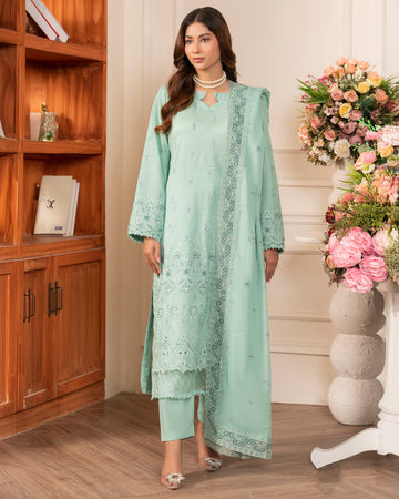 Amrish - Bana Doriya EMB Lawn - 3Pc - Vol-580- D-02