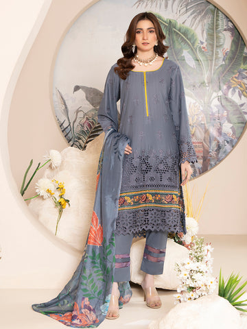 Marooj EMB Bana Doriya Lawn - 3Pc - Vol-306- D-04