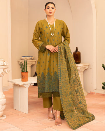 Gul-e-Mehar Premium EMB Lawn - 3Pc - Vol-560- D-03