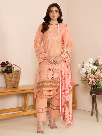 Marooj EMB Bana Doriya Lawn - 3Pc - Vol-306- D-06