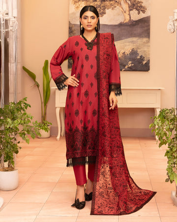 Gul-e-Mehar Premium EMB Lawn - 3Pc - Vol-560- D-04