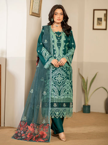 Kashish Fully Emb Lawn Vol-300- D-02