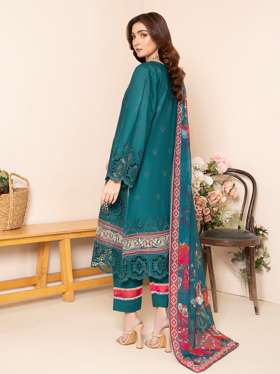 Marooj EMB Bana Doriya Lawn - 3Pc - Vol-306- D-02