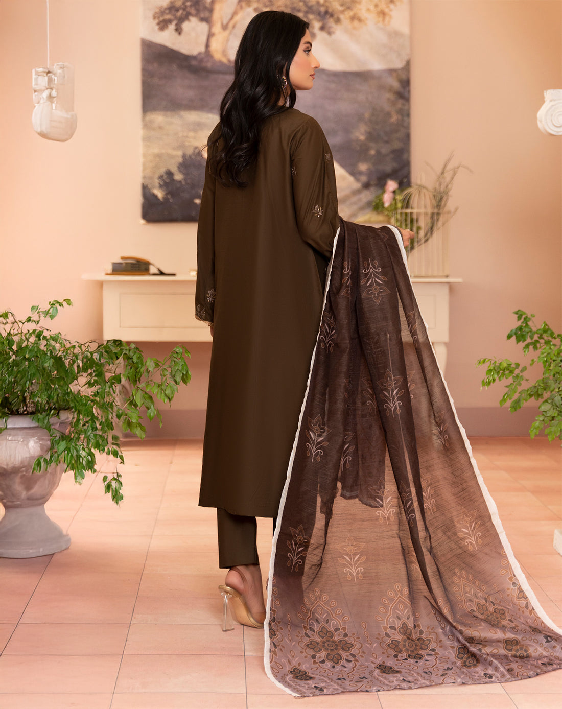 Roshi Multi Chikankari Lawn - 3Pc - Vol-559- D-06