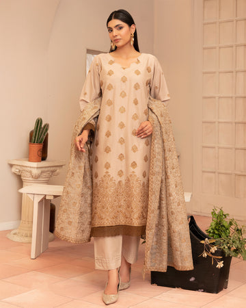 Gul-e-Mehar Premium EMB Lawn - 3Pc - Vol-560- D-08