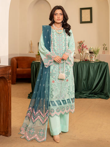 Kashish Fully Emb Lawn Vol-300- D-03