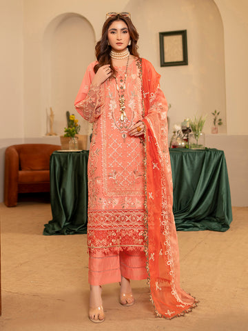 Kashish Fully Emb Lawn Vol-300- D-01