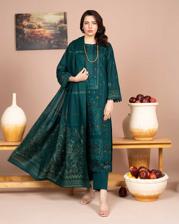 Zaria - Fancy EMB Bana Doriya Lawn - 3Pc - Vol-575- D-02