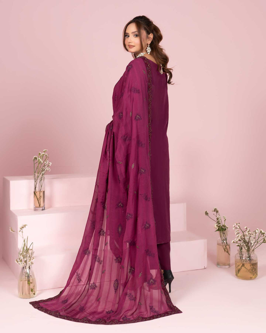 Payrahan - EMB Bana Doriya Lawn - 3Pc - Vol-574- D-02