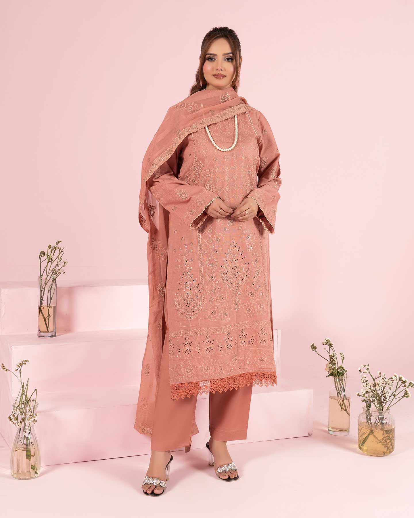 Payrahan - EMB Bana Doriya Lawn - 3Pc - Vol-574- D-07
